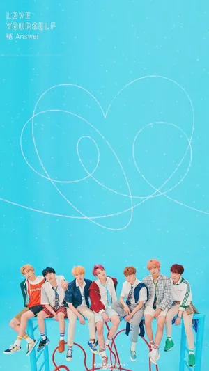 Blue Love Yourself Lockscreen Bts Wallpaper