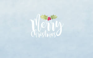 Blue Merry Christmas Desktop Wallpaper