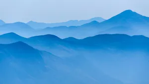 Blue Mountain Range Wallpaper
