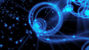 Blue Neon Orb Animated Wallpaper