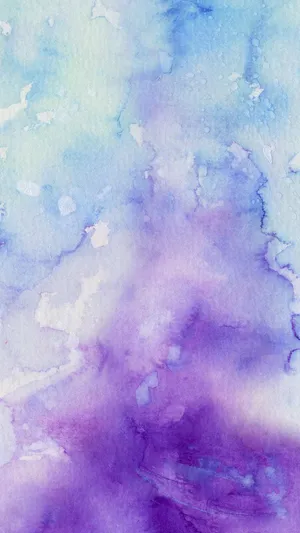 Blue Purple Watercolor Stain Art Wallpaper