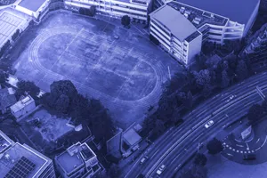 Blue Running Field Wallpaper