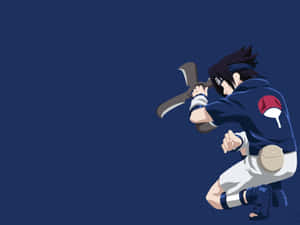 Blue Sasuke Shows Off Blazing Speed Wallpaper