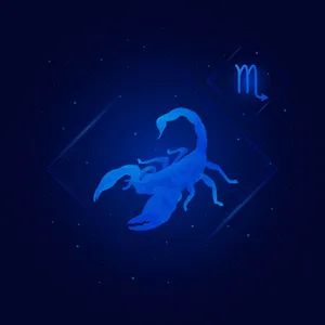 Blue Scorpio Zodiac Symbol Wallpaper