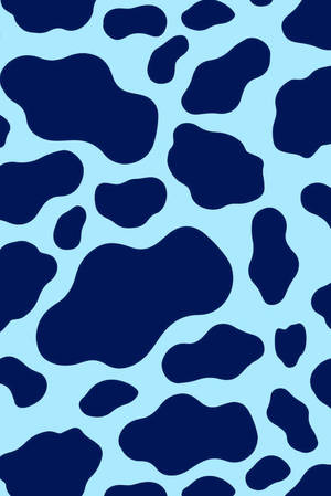 Blue Shade Cow Print Wallpaper