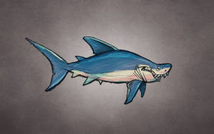 Blue Shark Art Wallpaper