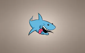 Blue Shark Cartoon Art Wallpaper