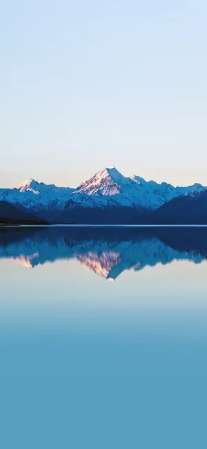 Blue Sky Mountain Reflection Wallpaper
