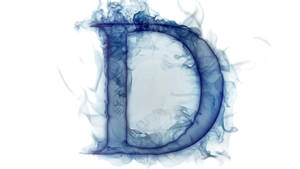 Blue Smoke Letter D Wallpaper