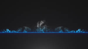 Blue Smoke Line Painting Wallpaper