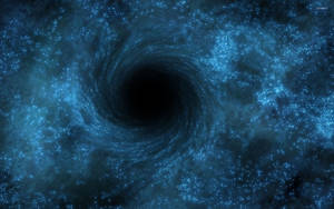 Blue Stars In A Black Hole Wallpaper