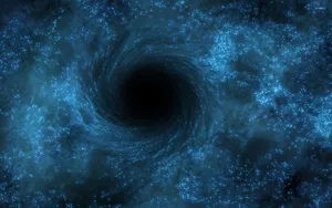 Blue Stars In A Black Hole Wallpaper