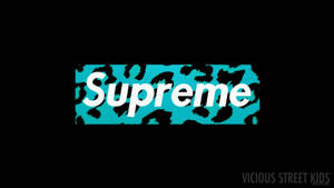 Blue Supreme Jaguar Print Wallpaper