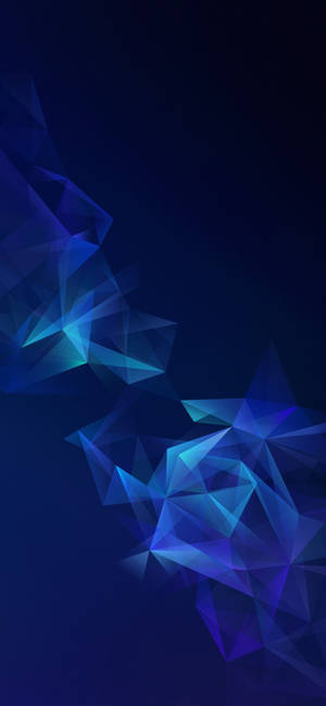 Blue Triangles Galaxy S10 Wallpaper