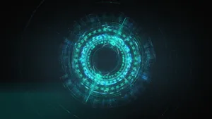Blue Warp Rainmeter Skin Wallpaper