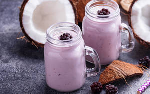 Blueberry Coconut Milkshakes Wallpaper