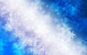 Bluish White Snowflakes Wallpaper