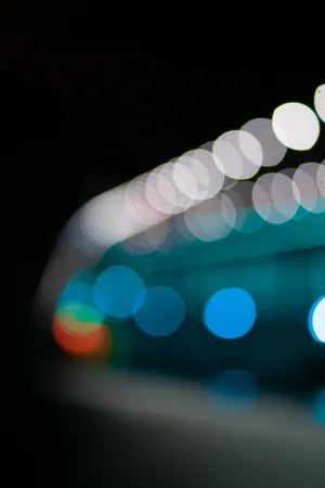 Blurry Blue And White Bokeh Wallpaper