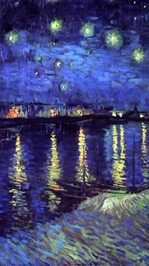 Blurry Starry Night Over The Rhone Indie Phone Wallpaper