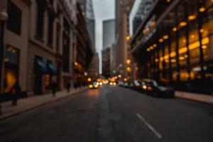 Blurry Street At Night Wallpaper