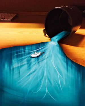 Boat Painting Wallpaper