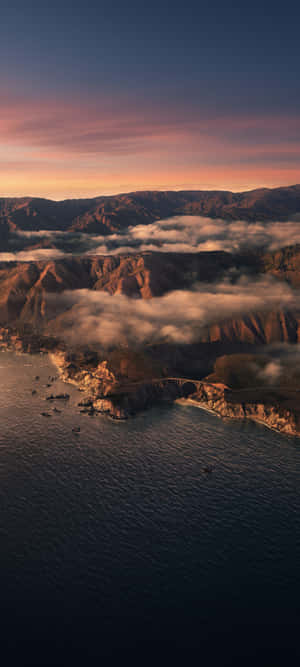 Boats Near Shore And Mountain With Evening Sky Wallpaper