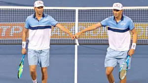 Bob Bryan Fist Bump With Mike Wallpaper