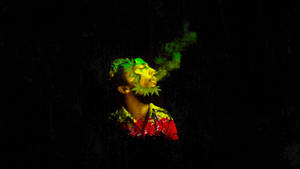 Bob Marley Blowing Out Smoke Wallpaper