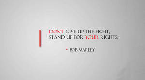 Bob Marley Don't Give Up Quotes Wallpaper