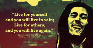 Bob Marley Life Quotes Wallpaper
