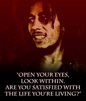 Bob Marley Living Quotes Wallpaper