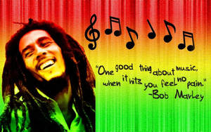 Bob Marley Quotes Music Notes Wallpaper