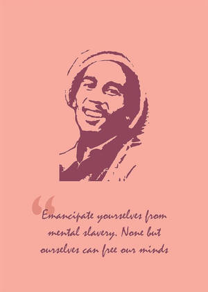 Bob Marley Quotes Pink Art Wallpaper