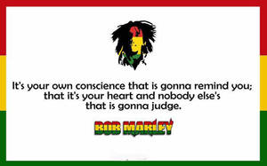 Bob Marley Quotes Red Green Art Wallpaper