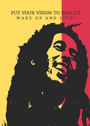 Bob Marley Quotes Yellow And Red Wallpaper