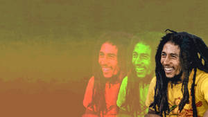 Bob Marley Red And Green Duplicates Wallpaper