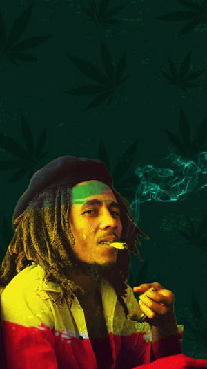Bob Marley Smoking Weed Wallpaper