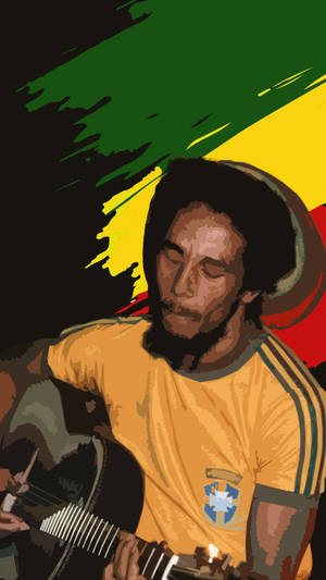 Bob Marley Textured Digital Artwork Wallpaper