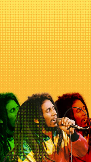 Bob Marley Yellow Spots Background Wallpaper