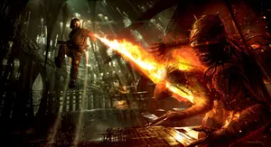 Boba Fett Blazing Fire Wallpaper