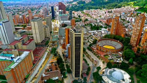 Bogota City With Colorful Buildings Wallpaper
