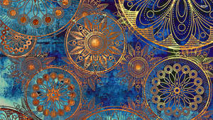 Bohemian Clockwork Aesthetic Pattern Wallpaper