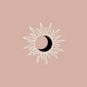 Bohemian Sun Moon Art Wallpaper