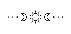 Bohemian Sun Moon Stars Sequence Wallpaper