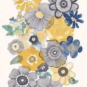 Boho Aesthetic Beautiful Flowers Drawing Wallpaper