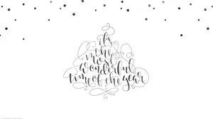 Boho Chic Christmas Decoration With Fairy Lights And Ornaments Wallpaper