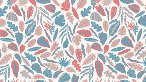 Boho Leaves Pattern Indie Kid Wallpaper