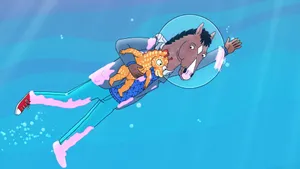 Bojack Horseman Saves Baby Seahorse Wallpaper