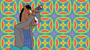 Bojack Horseman With Kaleidoscope Wallpaper