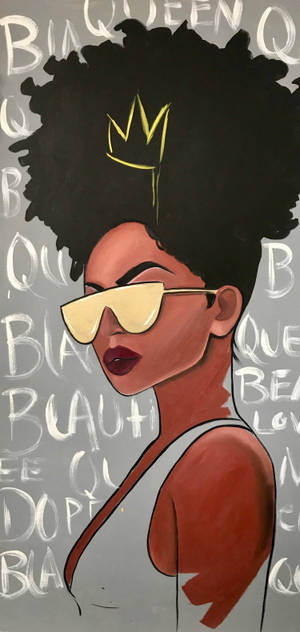 Bold And Beautiful Black Girl Cartoon Wallpaper